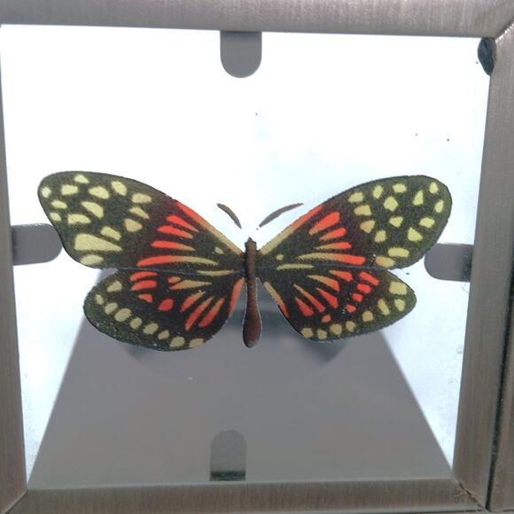 PartyLite Butterfly Tealight Easel Candle Holder Gray Metal Frame Floral Nature - Picture 8 of 14